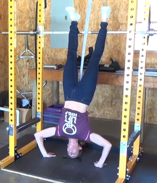 assisted handstand push-up