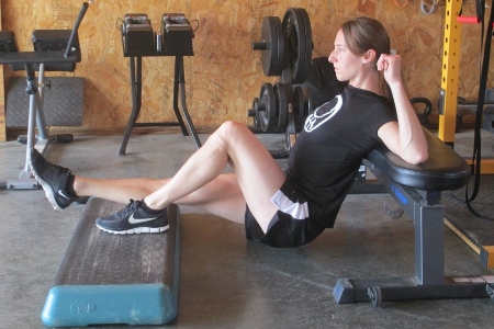 foot elevated single leg hip thrust