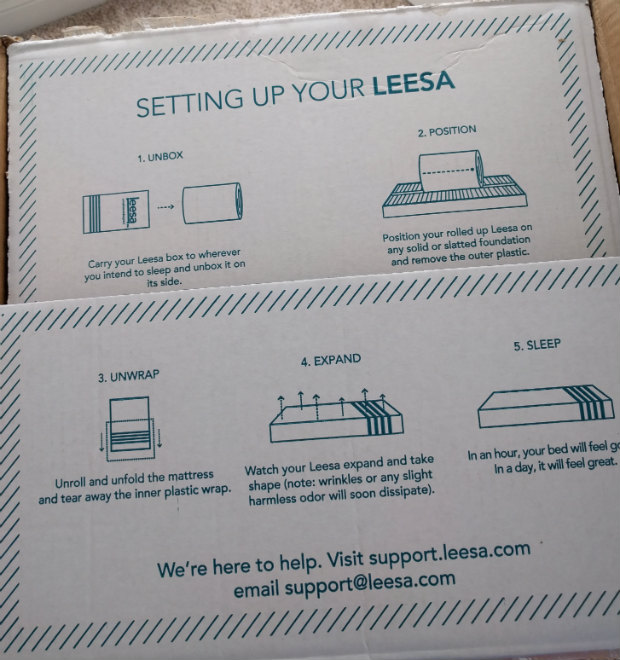 leesa set up instructions