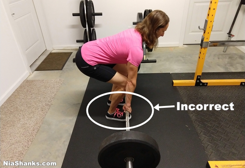 incorrect deadlift setup