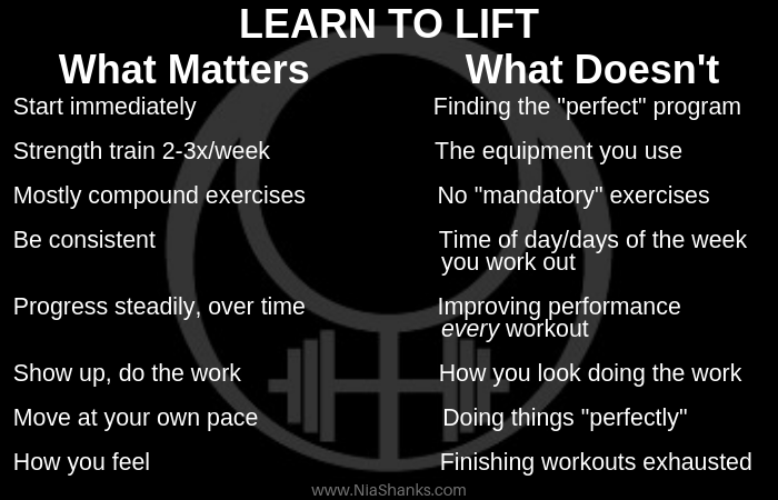 learn to lift what matters and what doesn't